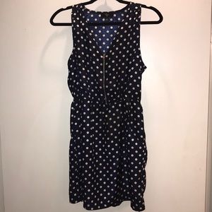 Navy polka dot dress